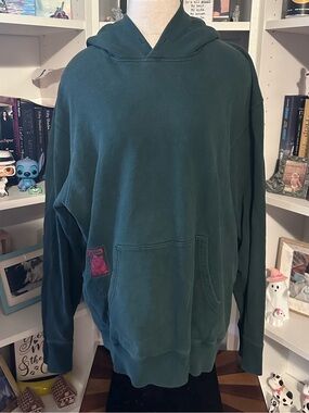 Warner Bros. Dark Green Crewneck Hoodie with Front Pocket